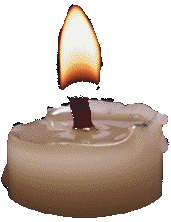 A flickering candle
